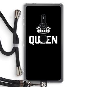 CaseCompany Queen zwart: Sony Xperia XZ2 Transparant Hoesje met koord
