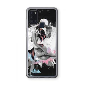 CaseCompany Camouflage de sommeil: Samsung Galaxy A21s Transparant Hoesje