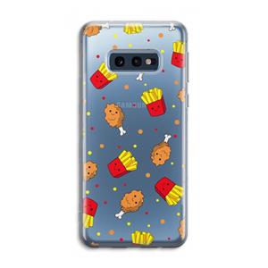 CaseCompany Chicken 'n Fries: Samsung Galaxy S10e Transparant Hoesje