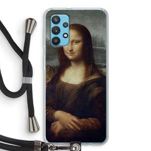 CaseCompany Mona Lisa: Samsung Galaxy A32 4G Transparant Hoesje met koord