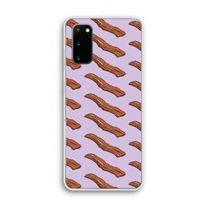 CaseCompany Bacon to my eggs #2: Samsung Galaxy S20 Transparant Hoesje