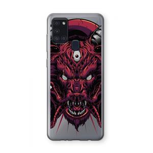 CaseCompany Hell Hound and Serpents: Samsung Galaxy A21s Transparant Hoesje