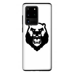 CaseCompany Angry Bear (white): Samsung Galaxy S20 Ultra Tough Case