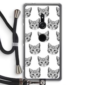 CaseCompany Kitten: Sony Xperia XZ2 Transparant Hoesje met koord