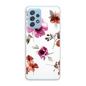 CaseCompany Geschilderde bloemen: Samsung Galaxy A73 Transparant Hoesje