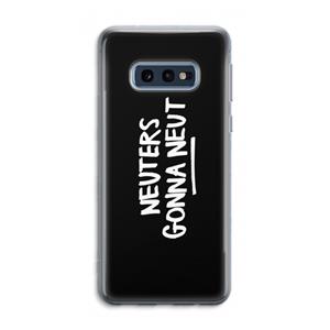 CaseCompany Neuters (zwart): Samsung Galaxy S10e Transparant Hoesje