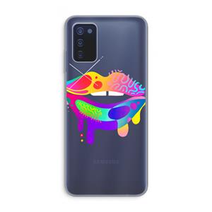 CaseCompany Lip Palette: Samsung Galaxy A03s Transparant Hoesje