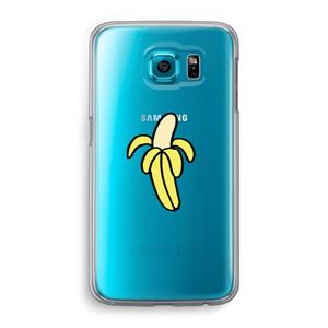 CaseCompany Banana: Samsung Galaxy S6 Transparant Hoesje