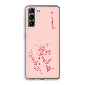 CaseCompany Giving Flowers: Samsung Galaxy S21 Transparant Hoesje