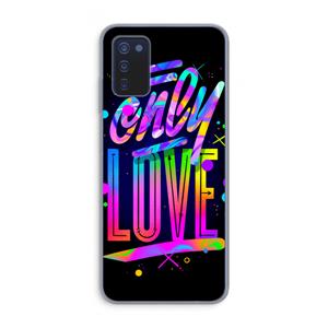CaseCompany Only Love: Samsung Galaxy A03s Transparant Hoesje