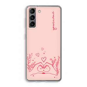 CaseCompany Love is in the air: Samsung Galaxy S21 Transparant Hoesje
