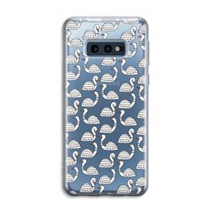 CaseCompany Zwanen: Samsung Galaxy S10e Transparant Hoesje