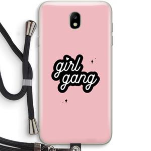 CaseCompany Girl Gang: Samsung Galaxy J7 (2017) Transparant Hoesje met koord