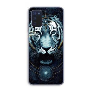 CaseCompany Darkness Tiger: Samsung Galaxy A03s Transparant Hoesje