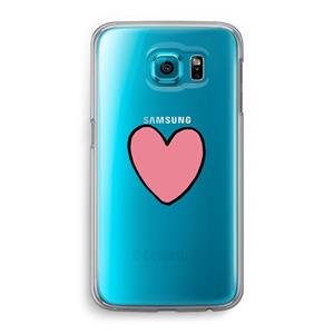 CaseCompany Hartje: Samsung Galaxy S6 Transparant Hoesje