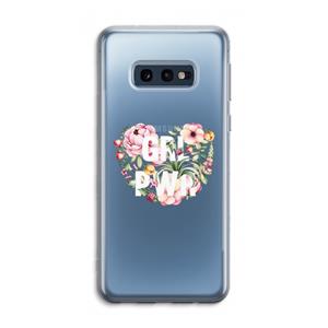 CaseCompany GRL PWR Flower: Samsung Galaxy S10e Transparant Hoesje