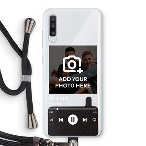 CaseCompany Music Player: Samsung Galaxy A70 Transparant Hoesje met koord