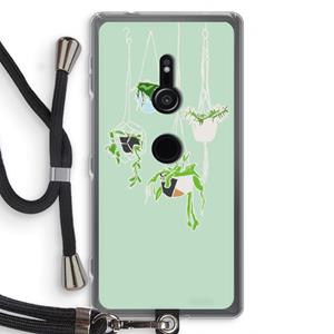 CaseCompany Hang In There: Sony Xperia XZ2 Transparant Hoesje met koord