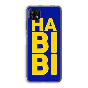 CaseCompany Habibi Blue: Samsung Galaxy A22 5G Transparant Hoesje