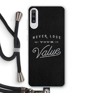 CaseCompany Never lose your value: Samsung Galaxy A70 Transparant Hoesje met koord