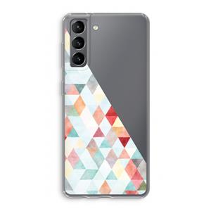 CaseCompany Gekleurde driehoekjes pastel: Samsung Galaxy S21 Transparant Hoesje