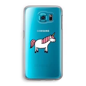 CaseCompany Eenhoorn: Samsung Galaxy S6 Transparant Hoesje