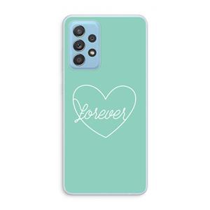 CaseCompany Forever heart pastel: Samsung Galaxy A73 Transparant Hoesje