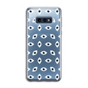 CaseCompany Eyes pattern: Samsung Galaxy S10e Transparant Hoesje