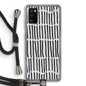 CaseCompany Moroccan stripes: Samsung Galaxy A41 Transparant Hoesje met koord