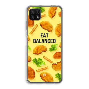 CaseCompany Eat Balanced: Samsung Galaxy A22 5G Transparant Hoesje