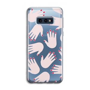 CaseCompany Hands pink: Samsung Galaxy S10e Transparant Hoesje