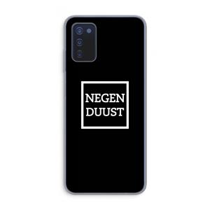 CaseCompany Negenduust black: Samsung Galaxy A03s Transparant Hoesje