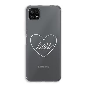 CaseCompany Best heart pastel: Samsung Galaxy A22 5G Transparant Hoesje