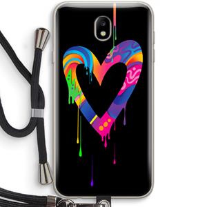 CaseCompany Melts My Heart: Samsung Galaxy J7 (2017) Transparant Hoesje met koord