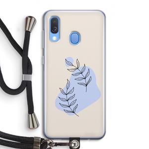 CaseCompany Leaf me if you can: Samsung Galaxy A40 Transparant Hoesje met koord