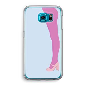 CaseCompany Pink panty: Samsung Galaxy S6 Transparant Hoesje