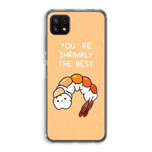 CaseCompany You're Shrimply The Best: Samsung Galaxy A22 5G Transparant Hoesje