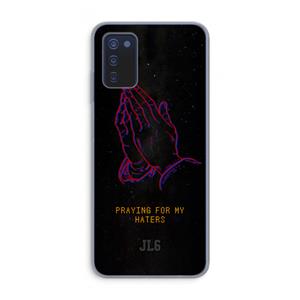 CaseCompany Praying For My Haters: Samsung Galaxy A03s Transparant Hoesje