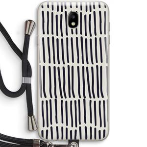 CaseCompany Moroccan stripes: Samsung Galaxy J7 (2017) Transparant Hoesje met koord