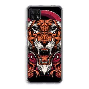 CaseCompany Tiger and Rattlesnakes: Samsung Galaxy A22 5G Transparant Hoesje