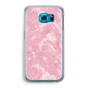 CaseCompany Abstract Painting Pink: Samsung Galaxy S6 Transparant Hoesje