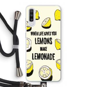 CaseCompany Lemonade: Samsung Galaxy A70 Transparant Hoesje met koord