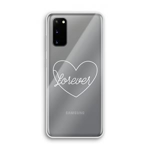 CaseCompany Forever heart pastel: Samsung Galaxy S20 Transparant Hoesje