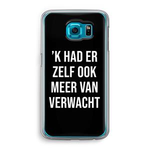 CaseCompany Meer verwacht - Zwart: Samsung Galaxy S6 Transparant Hoesje