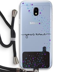 CaseCompany Sterren: Samsung Galaxy J3 (2017) Transparant Hoesje met koord