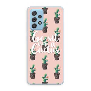 CaseCompany Cactus quote: Samsung Galaxy A73 Transparant Hoesje