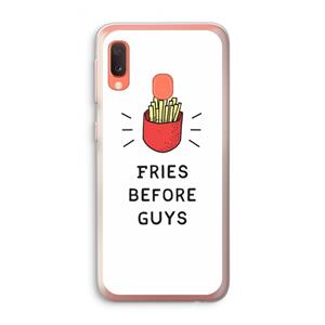 CaseCompany Fries before guys: Samsung Galaxy A20e Transparant Hoesje
