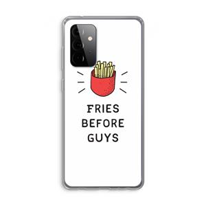 CaseCompany Fries before guys: Samsung Galaxy A72 Transparant Hoesje