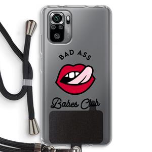 CaseCompany Badass Babes Club: Xiaomi Redmi Note 10S Transparant Hoesje met koord