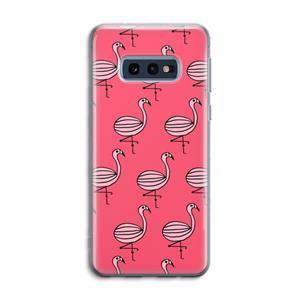 CaseCompany Flamingo: Samsung Galaxy S10e Transparant Hoesje